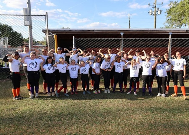 The Purple Panthers, a little league softball team, cheered the ZHS softball team on as they took the win over Weeki Wachee!
